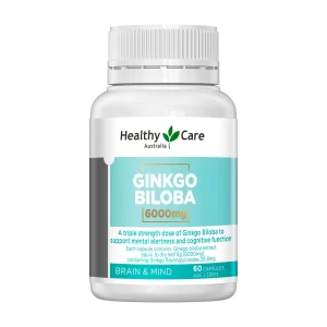 Healthy Care Ginkgo Biloba 6000mg 60 Capsules - Bạch quả bổ não